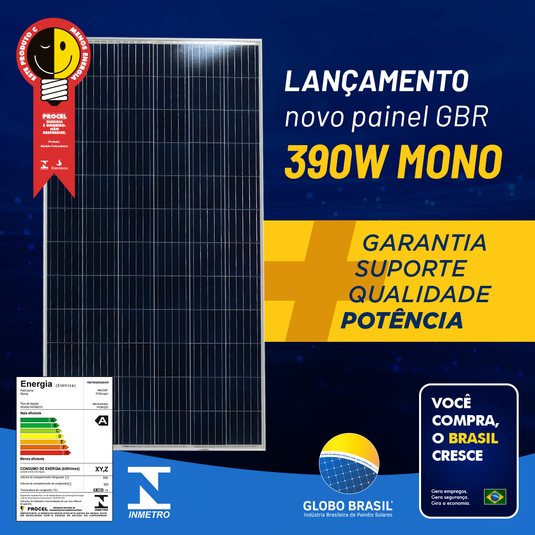 LANÇAMENTO: Novo Painel GRB 390W Mono